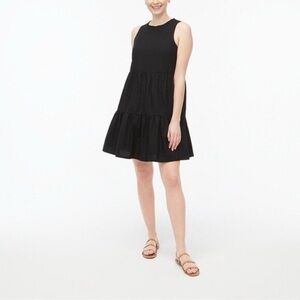 NWOT✨ J. Crew Black Sleeveless Tiered Mini Dress